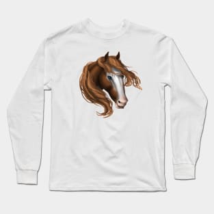 Horse Head - Bald Face Long Sleeve T-Shirt